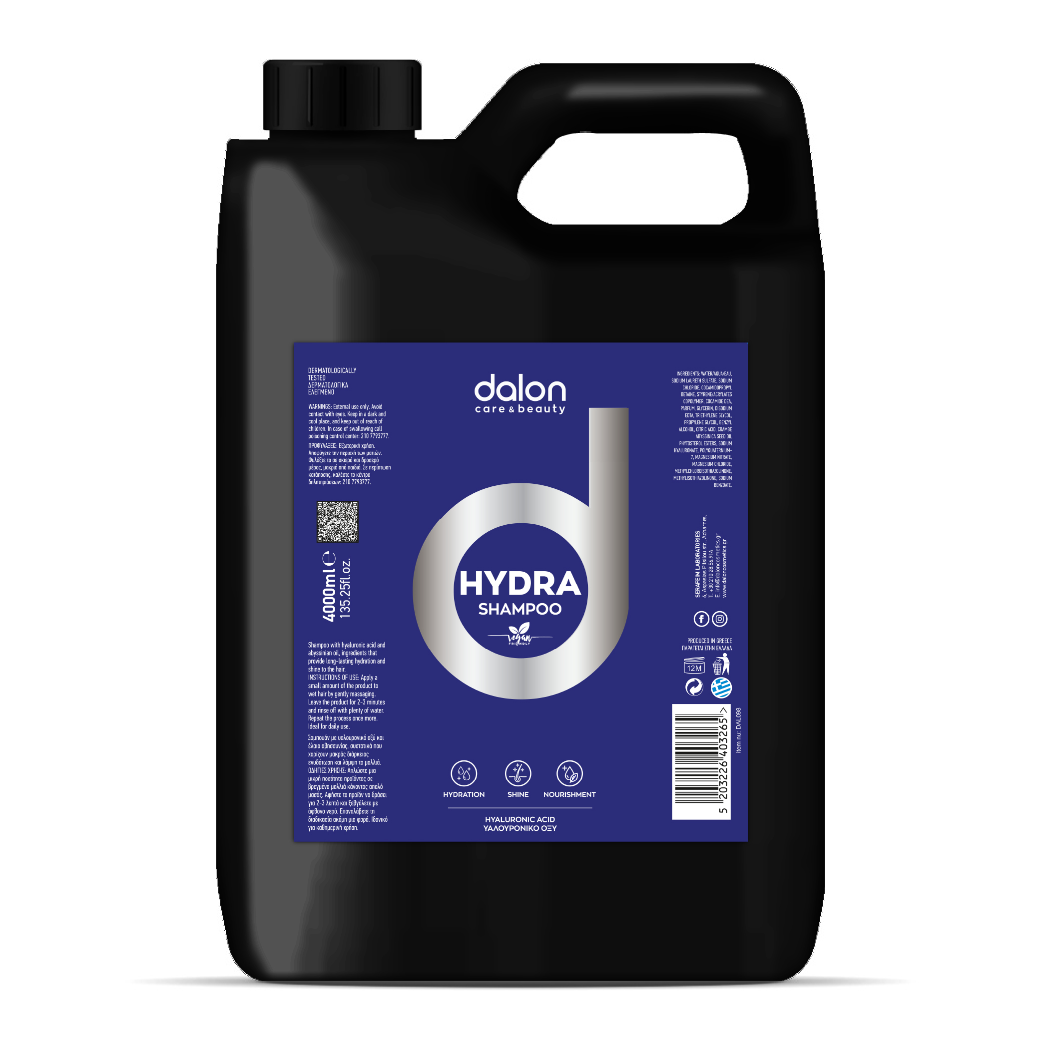 DALON HAIR SHAMPOO HYDRATION 4000ML